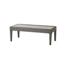 Contemporary Antibes Loveseat & Table Set Outdoor - Gray