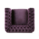 Nexuson - Upholstered Chesterfield Chair With Deep Tufted And Nailhead Trim
