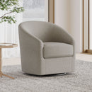 Contemporary Swivel Glider Chair With 360 Degree Rotation