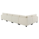 U Shaped Sectional Sofa 6 Seat Couch Set With Oversized Ottoman, Hidden Armrest Storage And Cup Holders USB Charging Ports Wide Seat Sofa