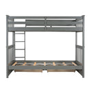 Bunk Bed With Ladders And 2 Storage Drawers