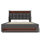 Upholstered Platform Bed With A Hydraulic Storage System, LED And USB Charging (Without Mattress)