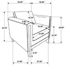 Islington - Upholstered Panel Arm Sofa Set