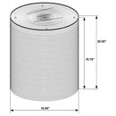 Halden - Round Woven Seagrass Accent Side Table - Light Brown