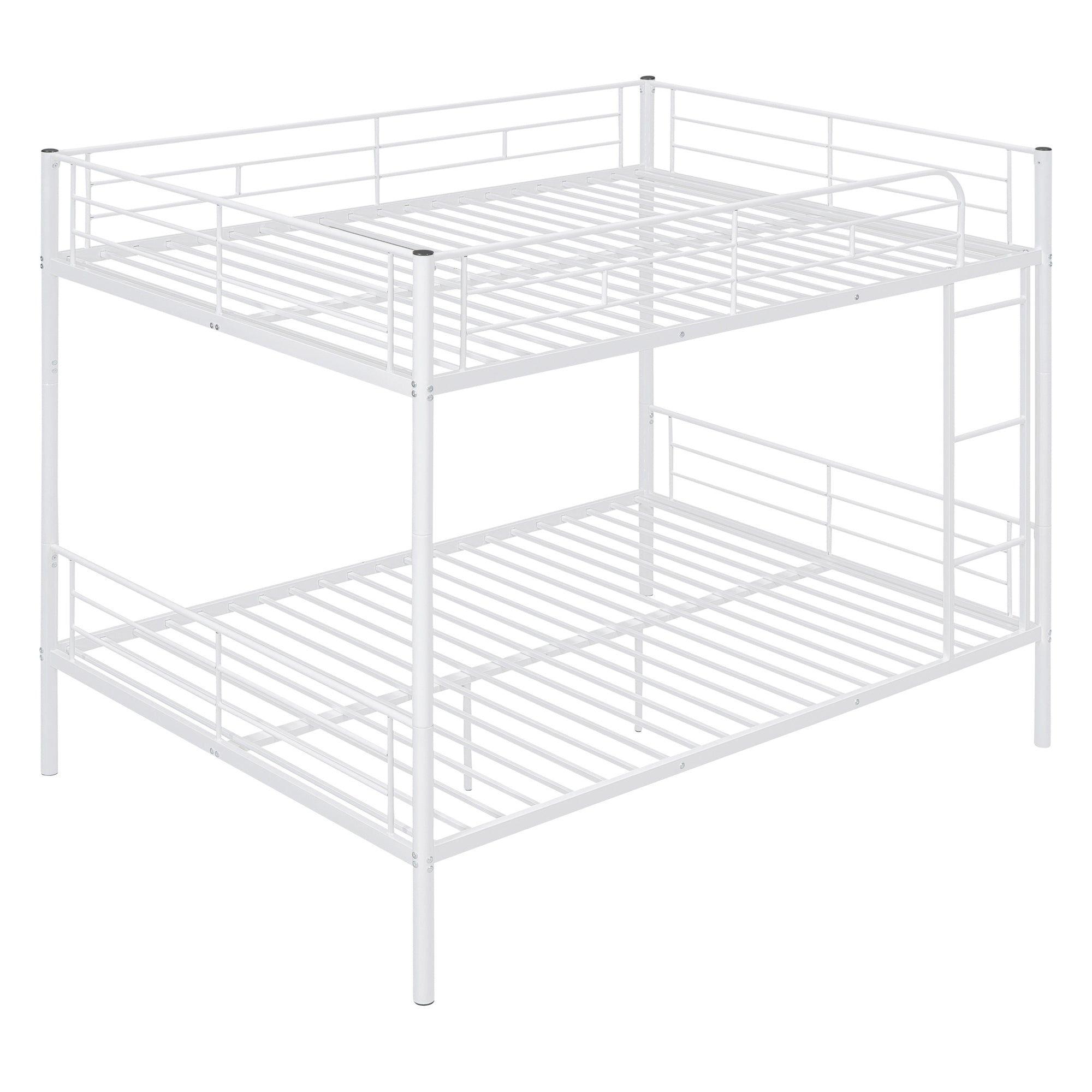 Full Over Full Metal Bunk Bed, White - Atlantic Fine Furniture Melbourne FL