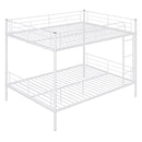 Full Over Full Metal Bunk Bed, White