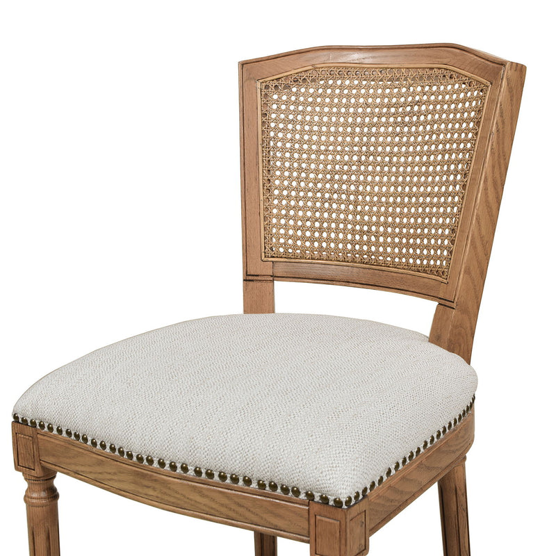 Triomphe - Rattan Wicker High Back Armless Counter Bar Stool