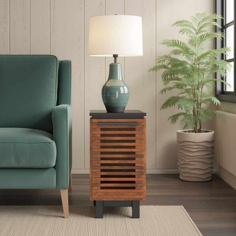 Graceland - Chairside Table, Fully Assembled - Black, Bourbon