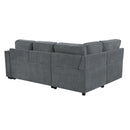 Convertible Sectional L-Shaped Sofa With Dual Pull-Out Sleepers, Flip-Top Table, USB Ports, Cup Holder & Storage