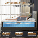 Plush Hybrid Mattresses With Gel Memory Foam, Individual Pocket Spring Motion Isolation Edge Support