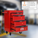 Rolling Metal Tool Chest With Drawers, Steel Storage Cabinet With Ball Bearing Slides