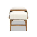 Billie - Modern Telephone Bench With Sliding Shelf - Ivory White