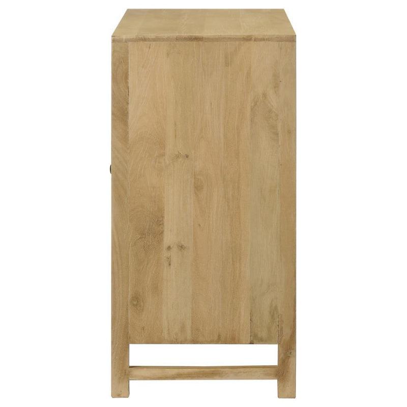 Zamora - Wood Accent Cabinet With Woven Cane