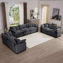 Elegant Corduroy Oversized Sectional Sofa Set With Deep Seats And Flexible Layout