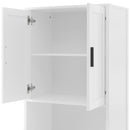 Freestanding Tall Bathroom Cabinet With Soft Close Doors And Adjustable Shelves
