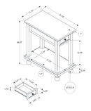 Accent End Table, Storage Drawer, Traditional - Espresso