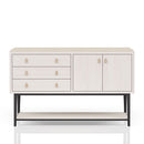 Server With Metal Base - White