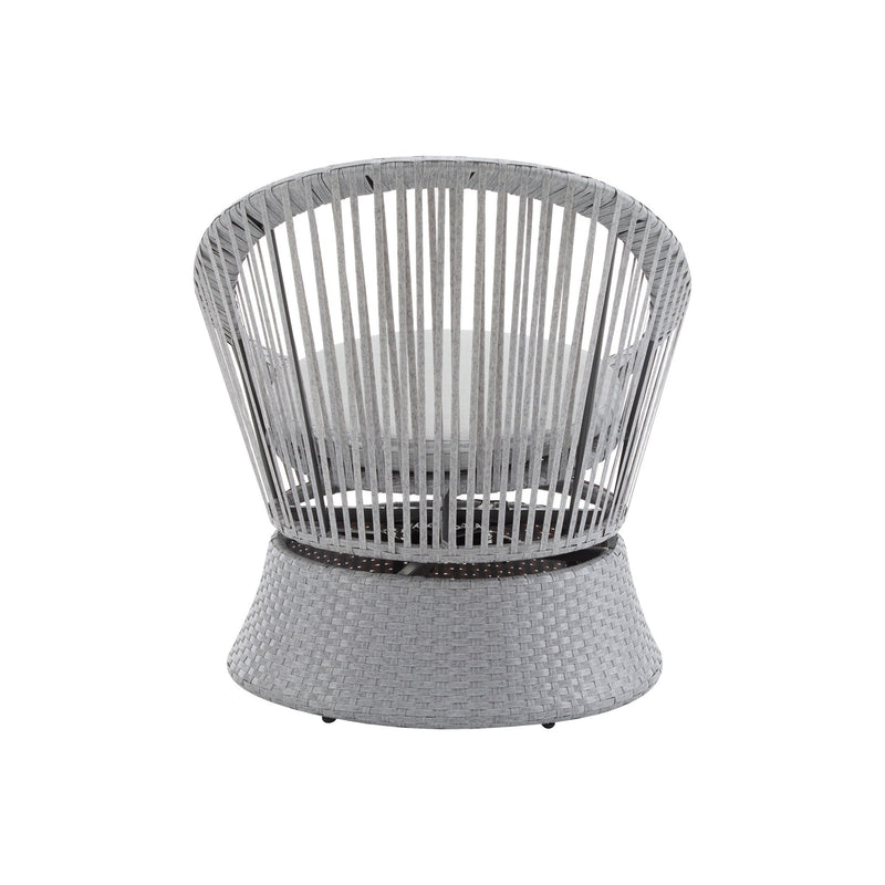 Modern Swivel Wicker Lounge Chair With Round Design