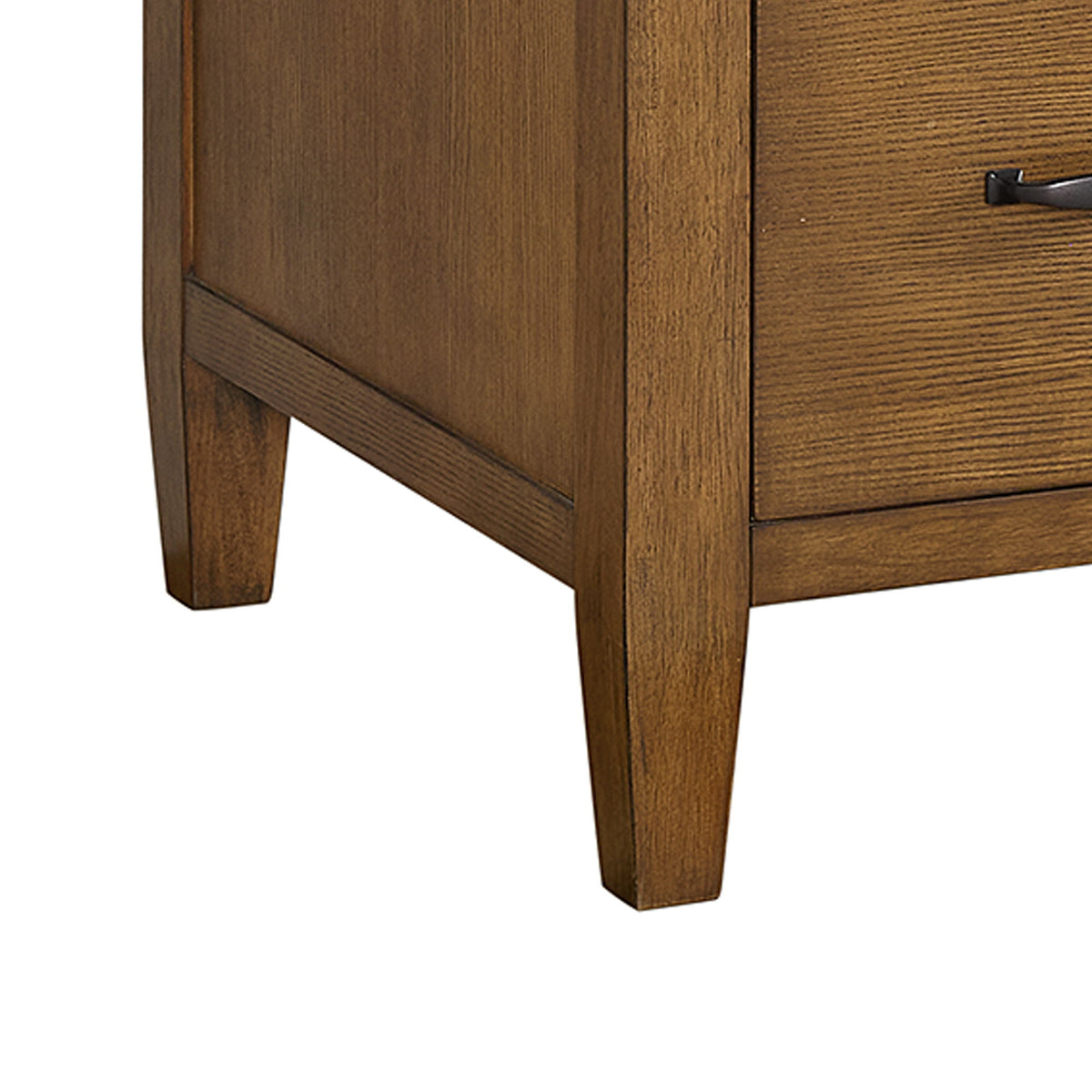 Portico Double Pedestal Desk With Power / USB in Brown Oak by Elements International, view 8