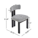 Modern Upholstered Armless Dining Chairs With Metal Legs