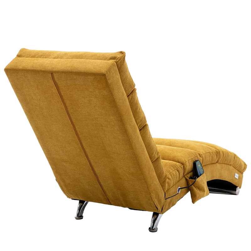 Massage Chaise Lounge Indoor With Remote Control, Ergonomic Electric Massage Lounger
