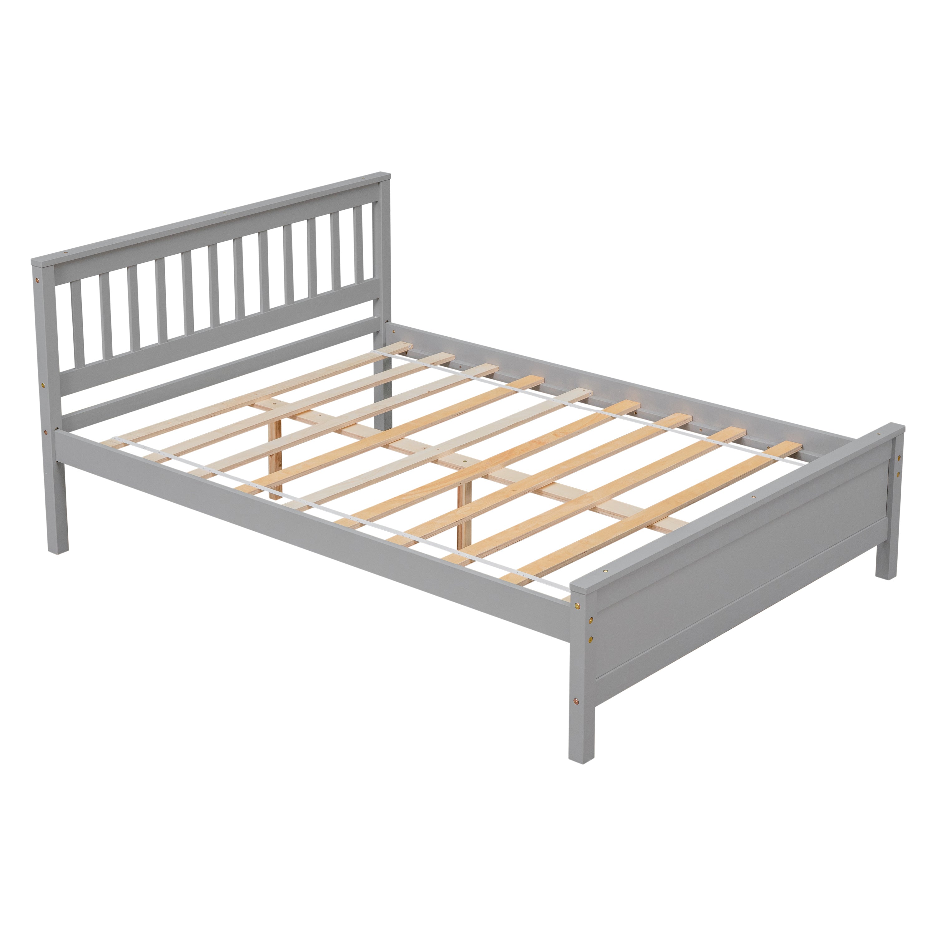 Full Bed with Headboard and Footboard,with 2 Nightstands,Grey - Atlantic Fine Furniture Melbourne FL