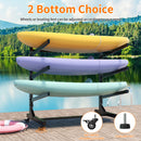 Freestanding Kayak Storage Rack With Lockable Wheels For Kayak, Canoe, Sup & Surfboard