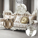 Vanaheim - Sofa - Fabric & Antique White Finish - Atlantic Fine Furniture Inc