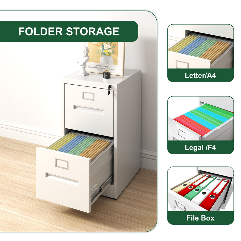 Premium Drawer File Cabinet With Lock, Metal Vertical Design, A4 Legal / Letter Size