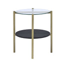 Dyson - Three Table Cocktail Set - Gold Metallic With Black Shelf