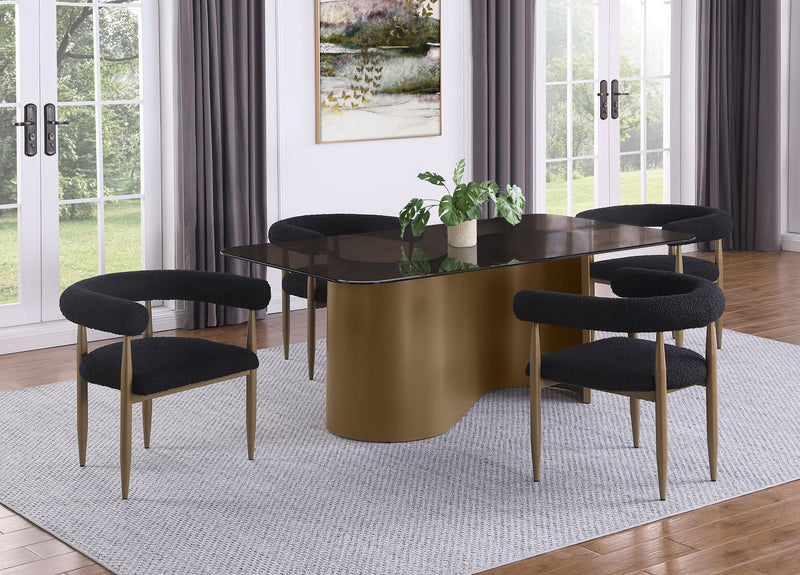 Edson - Rectangular Glass Top Dining Table - Bronze