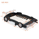 Race Car-Shaped Platform Bed With Wheels