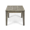 Dexterity - Outdoor Square Side Table With Wood Frame - Gray