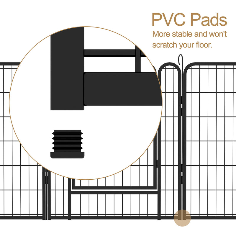 Heavy Duty Metal Playpen With Door, Dog Fence Pet Exercise Pen For Outdoor, Indoor