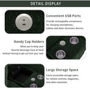 Sectional Sofa Chenille Upholstered Sofa With Two Removable Ottoman, Two USB Ports, Two Cup Holders And Large Storage Box For Living Room