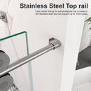 Frameless Single Sliding Shower Door With Clear Tempered Glass