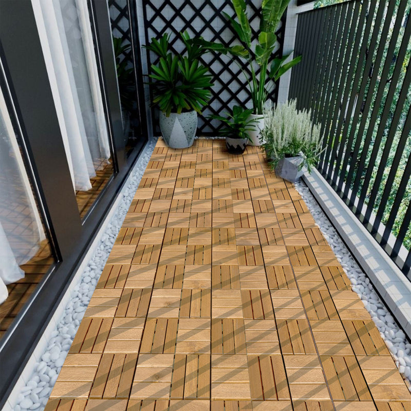 12" X 12" Interlocking Deck Tiles Checker Pattern
