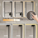 28" Bathroom Mirror With LED Lights Front And Backlit, Anti-Fog Lighted Vanity Mirrors For Wall Mounted And 5 Level Dimmable, Horizontal / Vertical - Clear