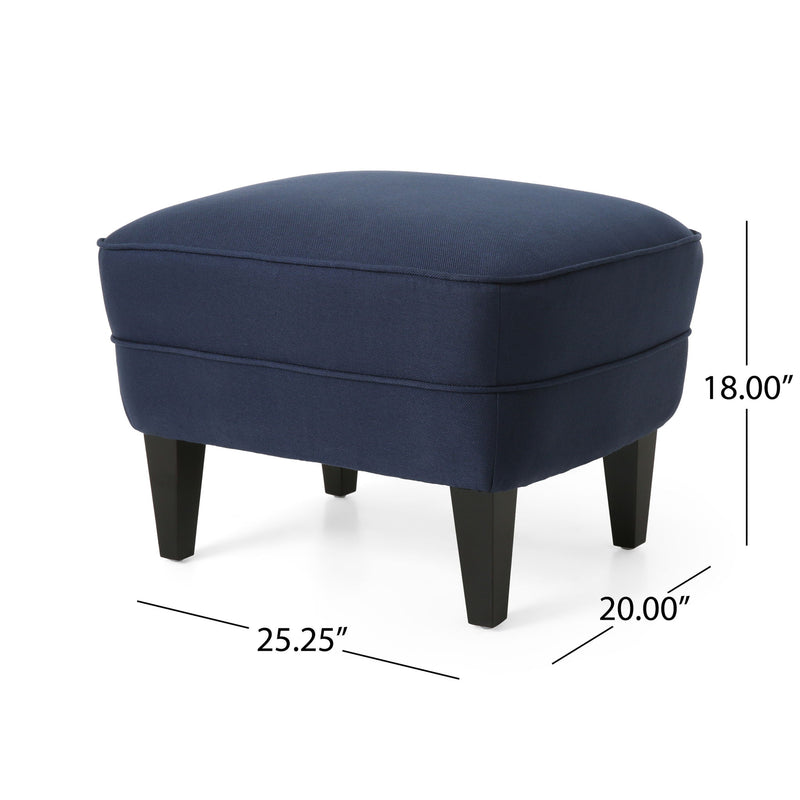 Enchante - Living Room Set With Tufted Back Club Chair And Ottoman