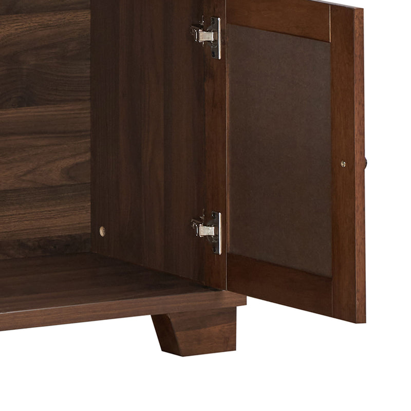 Farmhouse Style Monita Wine Cabinet With Storage Space - Walnut
