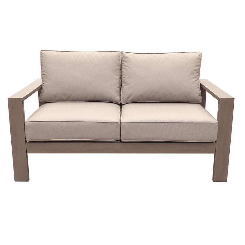 Loveseat, Wood Grained - Light Brown