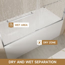 Aluminum Frame Double Double Soft Close Shower Door, Tempered Glass And Dual Stainless Steel Handles