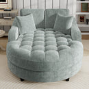Modern Chaise Lounge Upholstered Sofa Couch With Tufted Seat And Detachable Pillows For Living Room