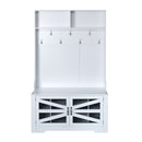 Entryway Bench With Coat Rack, 3 In 1 Design And Adjustable Shelves