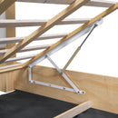 Queen Size Tufted Upholstered Platform Bed  with Storage Headboard and Hydraulic Storage System, Modern PU Storage Bed with Motion Activated Night Lights and USB Charger,Natural