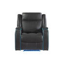 Blanca - Power Reclining Set With LED Lights, USB And Built In Speakers