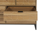 Modern 7 Drawer Dresser Cabinet - Walnut
