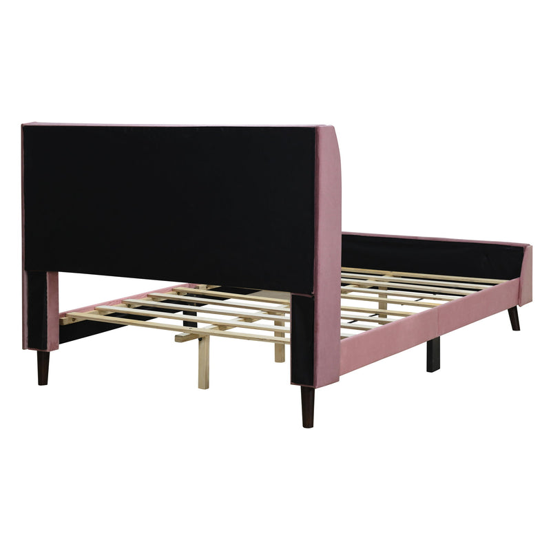 Upholstered Platform Bed, Velvet