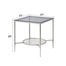 Adelrik - End Table - Glass & Chrome Finish - Atlantic Fine Furniture Inc