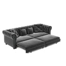 3 In 1 Convertible Sleeper Sofa Bed With Movable Ottoman